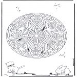 Mandala Coloring Pages - Animal geomandala 5