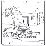 Bible coloring pages - Arabic house