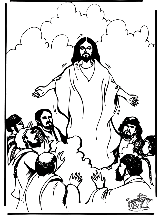 ascension jesus coloring christ bible clipart children testament thursday familyholiday teach advertisement