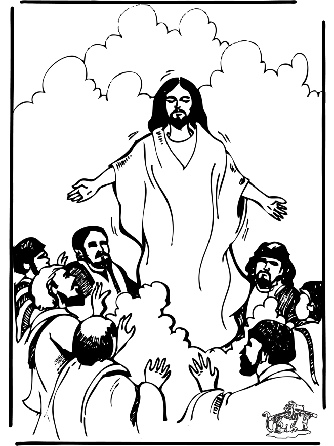 ascension coloring pages of jesus