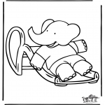 Kids coloring pages - Babar 14