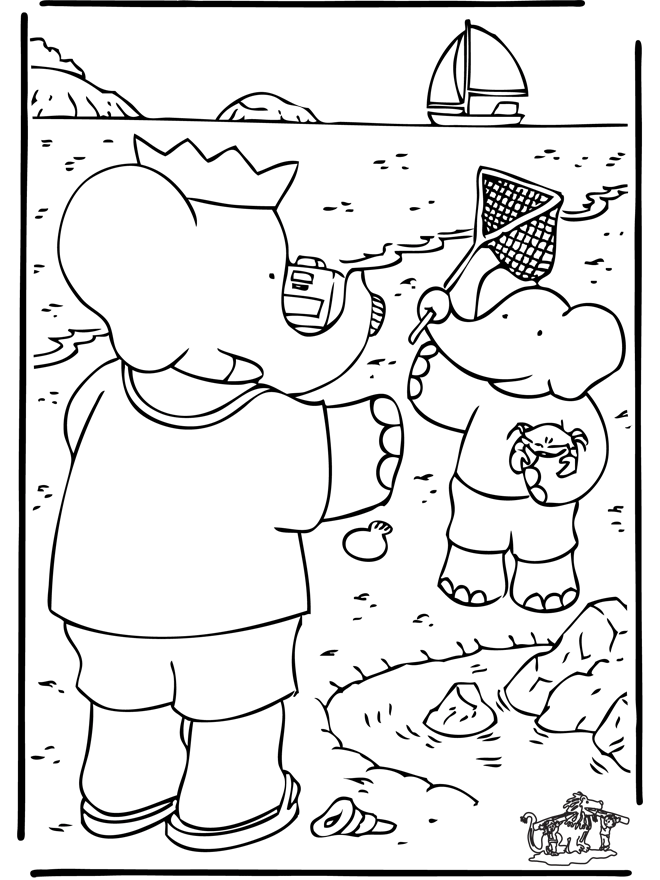 Babar 19 - Babar coloring pages