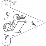 Theme coloring pages - Baby flag 1