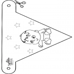 Theme coloring pages - Baby flag 4