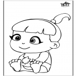 Theme coloring pages - Baby girl 1