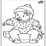 Theme coloring pages - Baby girl 2