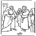 Bible coloring pages - Baby Jesus in the temple