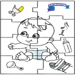 Theme coloring pages - Baby puzzle 2