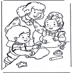 Kids coloring pages - Baking