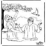 Bible coloring pages - Baptism Jesus 2