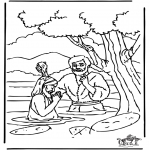 Bible coloring pages - Baptism Jesus