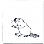 Animals coloring pages - Beaver