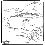 Bible coloring pages - Bible village