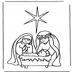 Bible coloring pages - Birth of Jesus 1