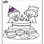 Theme coloring pages - Birthday 3