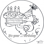 Theme coloring pages - Birthday 4 year