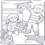 Theme coloring pages - Birthday present