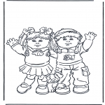 Kids coloring pages - Boy and girl