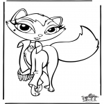 Animals coloring pages - Bratz cat