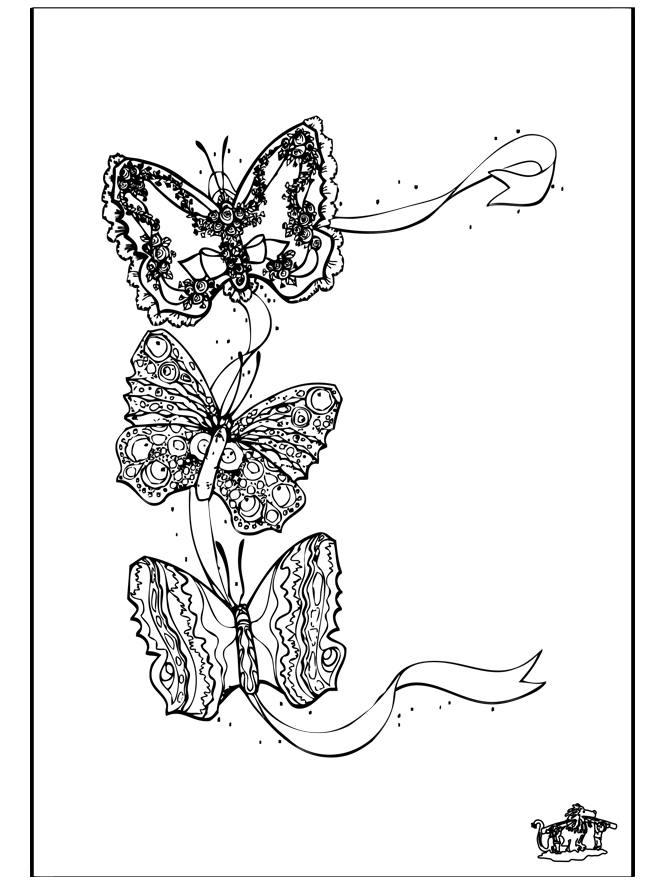 Butterfly 3 - Insects coloring page