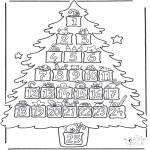 Christmas coloring pages - Calender advent