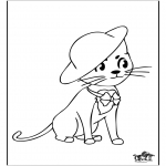 Animals coloring pages - Cat 1