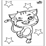 Animals coloring pages - Cat 3