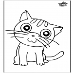 Animals coloring pages - Cat 4