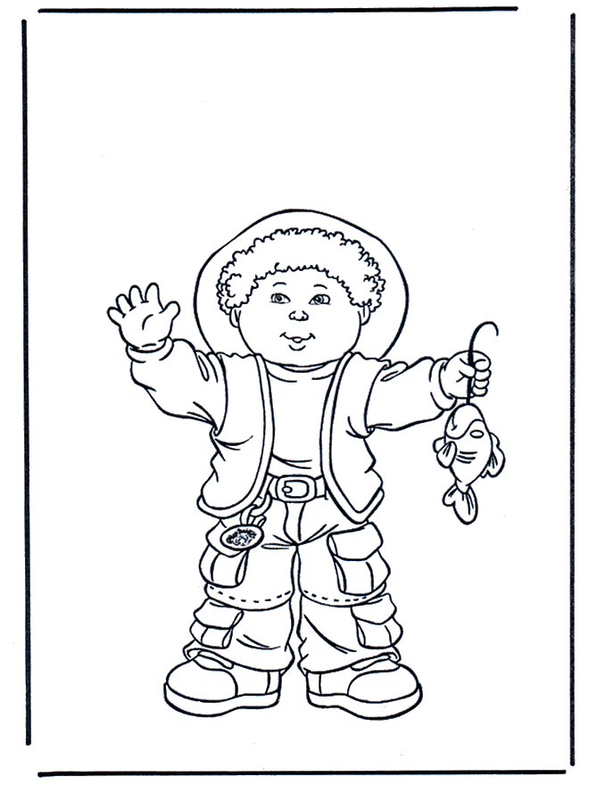 Catching fish - Sports coloring pages