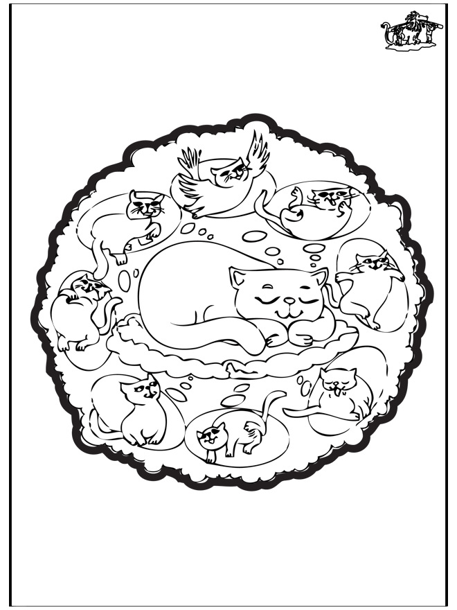 Cats mandala - Animal mandalas