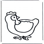 Animals coloring pages - Chicken 1