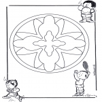 Mandala Coloring Pages - Children mandala 16