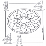 Mandala Coloring Pages - Children mandala 5