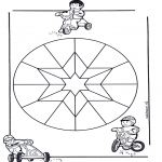 Mandala Coloring Pages - Children mandala 9