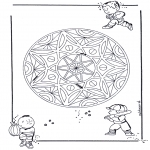 Mandala Coloring Pages - Children/Geo Mandala