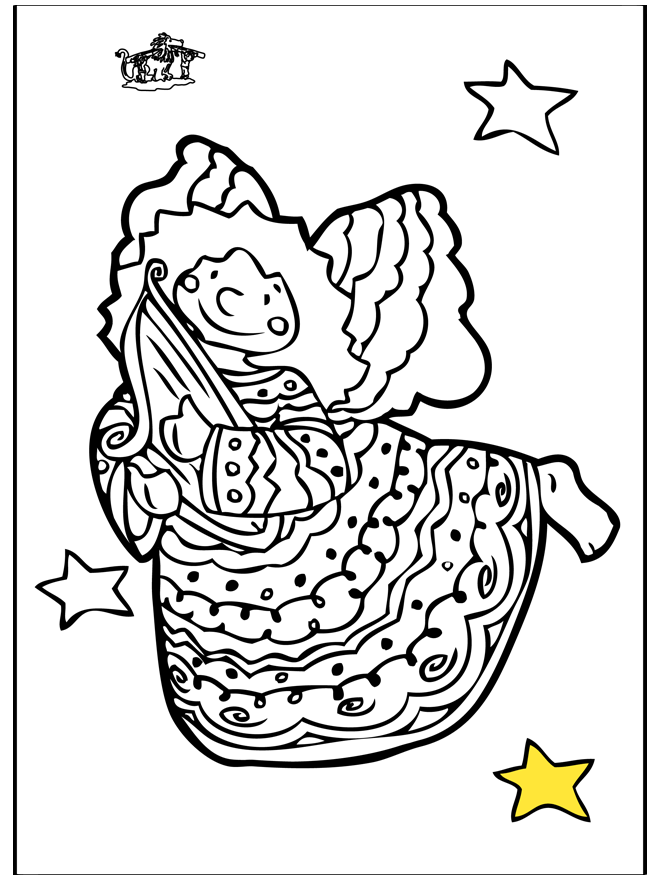 Christmas Angel 1 - Coloring pages Christmas