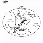 Christmas coloring pages - Christmas ball Candle