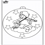 Christmas coloring pages - Christmas ball with angel 1