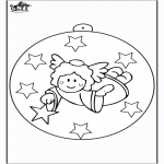 Christmas coloring pages - Christmas ball with angel 2