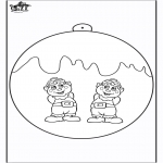 Christmas coloring pages - Christmas ball with Elf