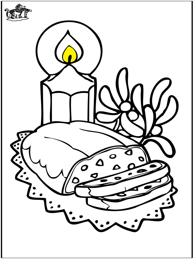 Christmas bread - Coloring pages Christmas