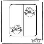 Christmas coloring pages - Christmas card 11