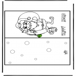 Christmas coloring pages - Christmas card 16