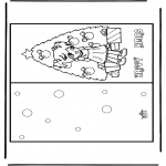 Christmas coloring pages - Christmas card 17