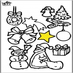 Christmas coloring pages - Christmas decorations 4