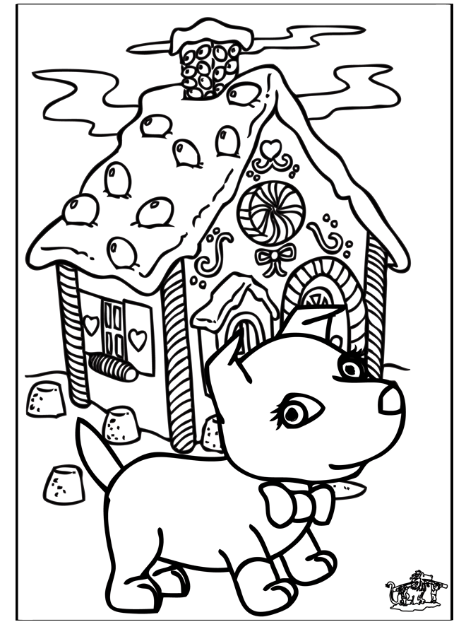 Christmas dog 1 Coloring pages Christmas