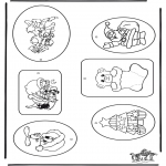 Christmas coloring pages - Christmas tags 1