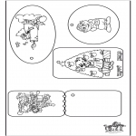 Christmas coloring pages - Christmas tags 2