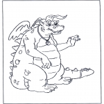 Animals coloring pages - Coloring page dragon