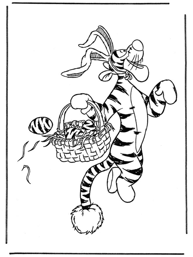Coloring page easternbunny - Crafts Eastern